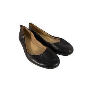 e360 Easy Spirit Shoes Women’s 8.5 Get City Casual Ballet Flats Black Leather